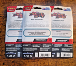 LOT of 3 PACKS! Pokemon Destined Rivals Single Pack Blister Eevee + Coin S108 - Image 2