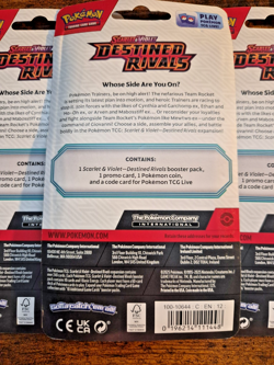 LOT of 3 PACKS! Pokemon Destined Rivals Single Pack Blister Eevee + Coin S108 - Image 3