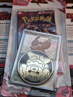 LOT of 3 PACKS! Pokemon Destined Rivals Single Pack Blister Eevee + Coin S108 - Image 4