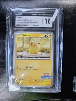 Pokemon Pikachu Black Star Promo 214 Cgc 10 Gem Mint 2024 Illustration Winner - Image 1