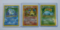 Pokemon Base Set Trio Charizard 4/102, Blastoise 2/102 & Venusaur 15/102 - HP - Image 1