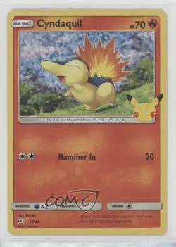 Cyndaquil Confetti Holo Pokemon Sword & Shield McDonald's Collection #10 - Image 1