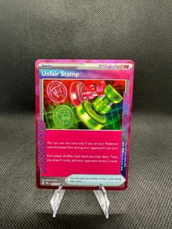 Unfair Stamp 165/167 Pokemon Twilight Masquerade Rare Holo - Image 1