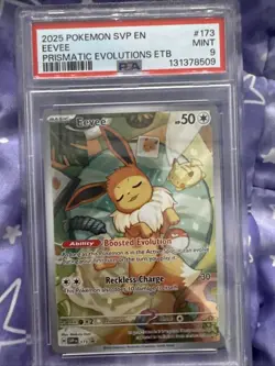 Pokemon TCG Eevee 173 Holo Promo Prismatic Evolutions Psa 9 - Image 1