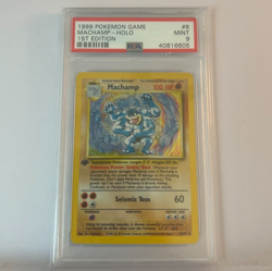 1999 Pokemon Game Machamp Holo 1st Edition 8/102 PSA 9 Mint - Image 1