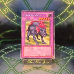 LOB-E087 Flower Wolf Rare 1st Edition YuGiOh Card - Image 1