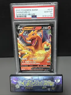 Pokemon Card Charizard V 019/189 Darkness Ablaze Half Art PSA 10 Gem Mint - Image 1