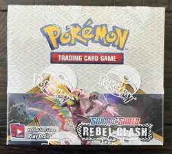 Pokemon Rebel Clash Booster Box Sword and Shield Trading Card Game - Image 1