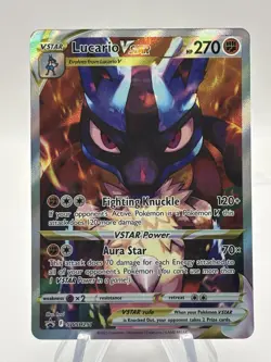 Lucario VSTAR SWSH291 - Sword & Shield Crown Zenith ETB Promo Pokemon Card - Image 1