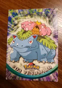 Venusaur #3 - Topps BLACK LOGO - NON-HOLO - Pokemon Card - TV Animation Series - Image 1