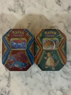 Lot Of 2 Pokemon TCG Salamence And Dragonite Tins New Factory Sealed - Image 1