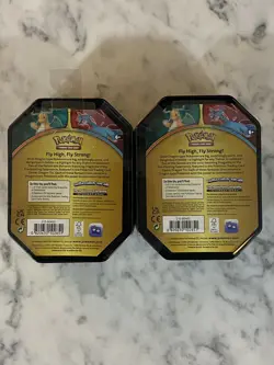 Lot Of 2 Pokemon TCG Salamence And Dragonite Tins New Factory Sealed - Image 2