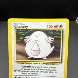Chansey 3/102 Pokemon Base Set Unlimited Holo Rare Card WOTC LP Lightly Played - Image 3