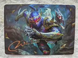 Magic the Gathering Final Fantasy Shadow, Mysterious Assassin Art Card Signed - Image 1