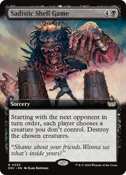 Sadistic Shell Game (Extended Art) [Duskmourn] MTG - Image 1