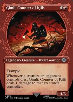 SHOWCASE FOIL - Gimli Counter of Kills - MTG - LOTR Lord of the Rings - NM - Image 1