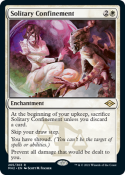 1 x Solitary Confinement - Foil Etched - Modern Horizons 2 - Light Play - MTG - Image 1