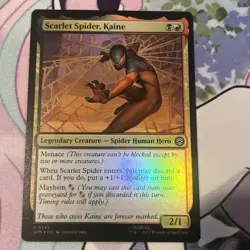 NM Foil Scarlet Spider, Kaine, MTG, Marvel's Spider-Man, Magic, 143 - Image 1