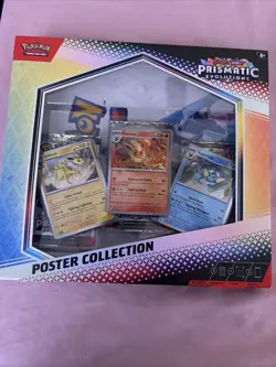 Pokemon TCG Prismatic Evolutions Poster Collection 3 Booster Packs 3 Promo Cards - Image 1