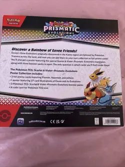 Pokemon TCG Prismatic Evolutions Poster Collection 3 Booster Packs 3 Promo Cards - Image 2