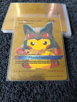 Pokemon Pikachu Cosplay Gold Foil Display Cards Lot Of 7 NM/M Condition - Image 2