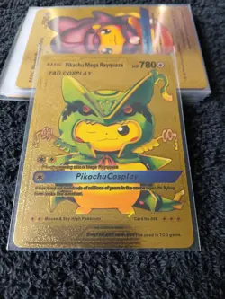 Pokemon Pikachu Cosplay Gold Foil Display Cards Lot Of 7 NM/M Condition - Image 5