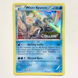 White Kyurem XY128 Prerelease Pokemon Card- Fates Collide Mint - Image 1