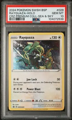 PSA 10 Rayquaza #029 Holo 2024 Pokemon SwSh SWSH029 Black Star Promo GEM MINT - Image 1