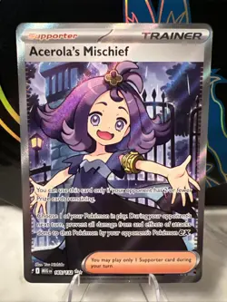 Acerola’s Mischief Full Art Ultra Rare 165/132 Pokemon Mega Evolution English - Image 1