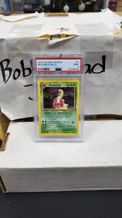 2000 MEGANIUM HOLO RARE NEO GENESIS POKEMON TCG PSA 9 MINT #11/111 - Image 1