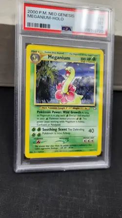 2000 MEGANIUM HOLO RARE NEO GENESIS POKEMON TCG PSA 9 MINT #11/111 - Image 4