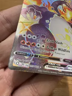 2024 Pokemon Charizard VMAX Shining Fates SV107 Near Mint - Image 5