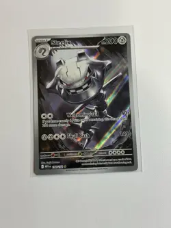 Steelix 150/132 Illustration Rare Pokemon Mega Evolution Extended Art Case - Image 1