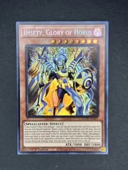 Yu-Gi-Oh! 2023 Imsety, Glory of Horus AGOV-EN011 Secret Rare 1st Edition NM - Image 1