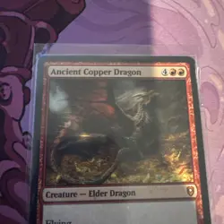 Ancient Copper Dragon CLB Non-Foil Card Near Mint Condition - Image 1