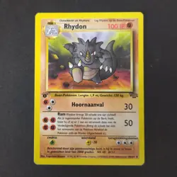 Pokemon Card WOTC 1999: Rhydon 45/64 1st Edition - Jungle Set (Netherlands) - Image 1