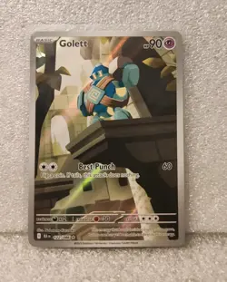 Pokemon TCG Black Bolt Illustration Rare Card Golett 122/086 English NM - Image 1