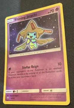 Shining Jirachi 42/73 Shining Legends Shiny Holo Rare Pokemon Card - Image 4