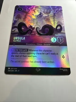 Ursula - Sea Witch (Epic) 208/204 Fabled Holo Disney Lorcana Card NM - Image 2