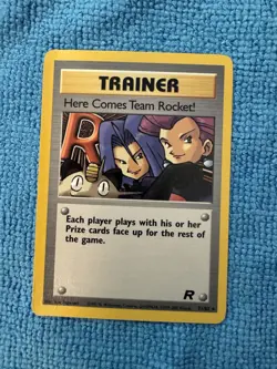 Pokemon Here Comes Team Rocket Unlimited Regular Non Holo Trainer Card LP - Image 1