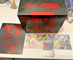 Pokemon Destined Rivals ETB - opened- all cards, accessories, hits & promo inc - Image 1