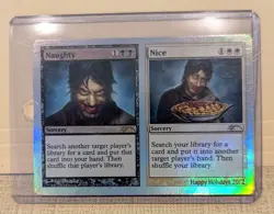 MTG HOLIDAY FOIL PROMO CARD 2012- NAUGHTY & NICE- NEVER PLAYED - Image 1