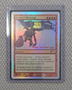 MTG HOLIDAY FOIL PROMO CARD 2009- SEASON'S BEATINGS- NEVER PLAYED -Ungraded - Image 2