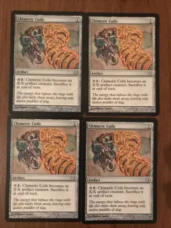 Chimeric Coils X4 Fifth Dawn Moderate Play MTG - Image 1