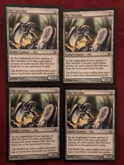 Myr Servitor X4 Fifth Dawn Moderate Play MTG - Image 1