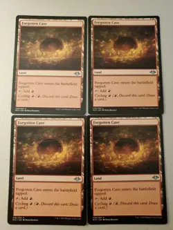 Mtg 4x Forgotten Cave Moderate Play - Image 1