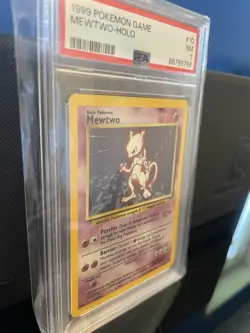 Pokemon TCG Mewtwo Holo Base Set Unlimited #10 PSA 7 Rare Vintage - Image 2
