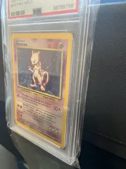 Pokemon TCG Mewtwo Holo Base Set Unlimited #10 PSA 7 Rare Vintage - Image 3