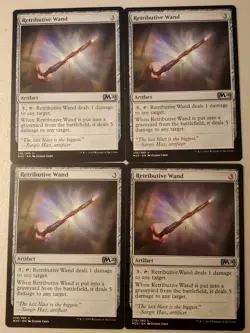 MTG 4x Retributive Wand M20 236/280 Light Play - Image 1