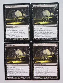MTG 4x Evil Presence 60/175 Light Play - Image 1
